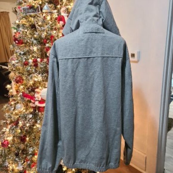 Duluth Trading Jacket Men's Large Gray Sawbill Sweats Hooded Full Zip - Picture 4 of 5